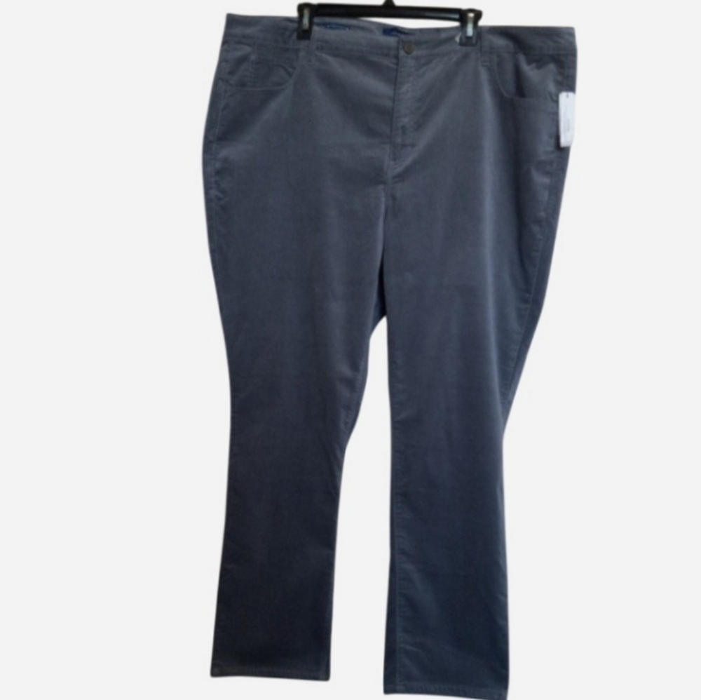 Talbots High Waist Straight Leg Velveteen Pants